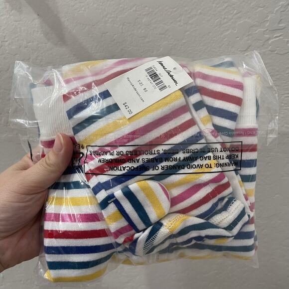 NWT Hanna Andersson Rainbow Stripe Bear Ear Hoodie Jacket - Picture 6 of 6